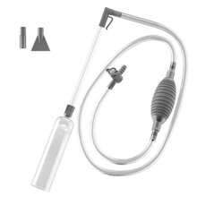 1 Set di accessori per acquario, comprende scambiacqua, pompa per l'acqua, tubo di sifone, cambiatore d'acqua manuale e aspiratore di rifiuti - grigio/blu - 1,5m/2,6m/3m