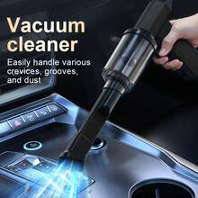 2000mAh Lithium Battery Vacuum Cleaner Turbofan, High-Speed Turbocharged Hurricane Turbofan, Camping Outdoor Handheld Wireless Violent Fan - Black - View 3