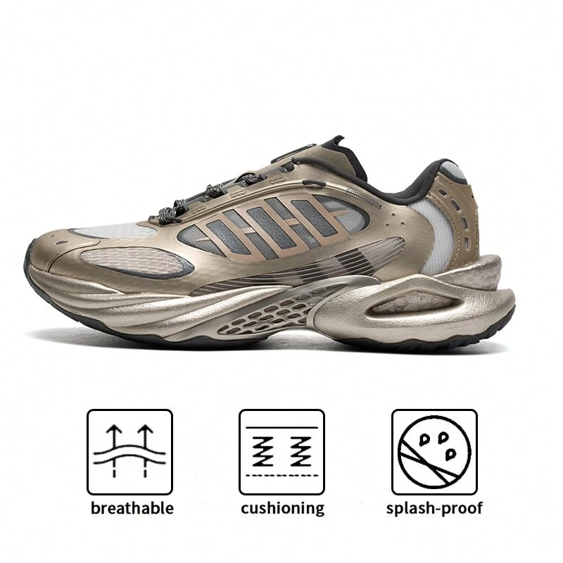 Adidas Giày chạy bộ CLIMACOOL VENTO 4.0 đệm thoáng khí cho nam và nữ giày tập luyện thể dục JQ4947 - Nâu ánh kim/Sáng ánh kim Xám sắt/Xám đậm - Xem 1