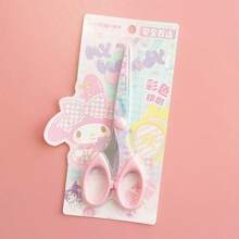 Sanrio 1pc Sanrio Cartoon Cute Scissors, Cartoon Printed Home Office Scissors, Multiple Style Options, Office, DIY Handmade, Good Helper For Home Use