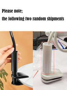 手机支架床边手机支撑桌面可调节直播和电影观看配件兼容 、Android 手机，生日、家人、朋友的礼物，360 度旋转，床上支架，手机支架 - 黑與白 - 查看 8