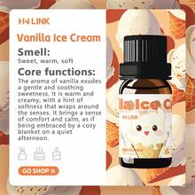 10ml Vanilla Essential Oil, Fragrance Oil For Candle Making, Diffuser, Humidifier, Car Air Freshener, Holiday Gift - Vanilla Ice Cream - 查看 3