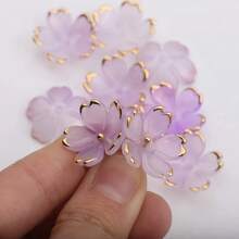 50 piezas de flores de cuentas acrílicas de 19mm que se pueden usar para hacer diversos accesorios de moda DIY