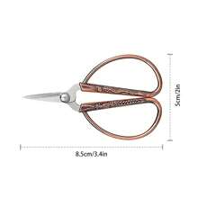 1pc Retro Stainless Steel Sewing Scissors, Durable High-Carbon Steel Fabric Cutting Shears, Household Scissors For Home/School Use