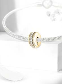 1Pc Fashionable Sparkling Rhinestone Beads For Women Bracelets Bangles DIY Jewelry Making And Daily Outfit Matching Jewelry Decoration For Girls