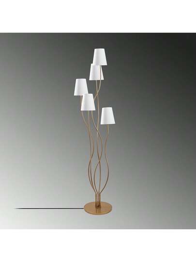 Well Home Vloer Lamp Wit Gold, 44x44x160. Free Shipping in 24/72 Hours. view 3