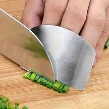Stainless Steel Finger Protector Double Fit Protection Shield 2 Fingers Slicing Cutting Chopping Vegetables Fruit Meat - 不銹鋼 - 查看 3