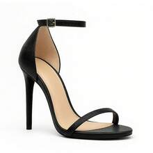 Royalz Snake Paola High Heel Sandal With Black Strap - màu đen - Xem 4