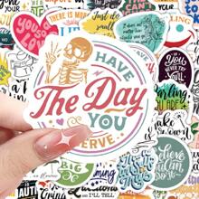 60 Sheets Per Pack. Positive Energy Inspirational Phrase Copywriting Graffiti Stickers Can Be Decorated On Scrapbooks, Phone Cases, Diaries, Laptops, Bumpers, Skateboards, Water Bottles, Etc. DIY Personalized Stickers Are The Perfect Gift., School Supplies,Back To School