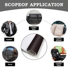 01 Leather Repair Tape Self-Adhesive Leather Repair Patch For Couch Furniture Sofas Car Seats Advanced Pu Vinyl Leather Repair Kit (Dark Brown, 3.9x79 Inch) - Brown#1 - 查看 11