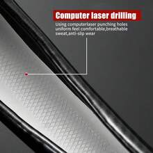 Car Steering Wheel Cover For Holden, Durable Leather & Carbon Fiber Cover With Anti-Slip Lining, For Steering Wheel With A Diameter Of 37-38 Cm,Black Auto Accessories - màu đen - Xem 7