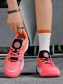 Unisex Fashion Basketball Shoes, Couple Casual Shoes, Solid Color Outdoor Non-Slip Sports Lace-Up Sneakers For Men And Women, Versatile Running Shoes For All Seasons