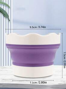 1 pezzo Porta-pennelli multicolore, tazza pieghevole mini in silicone per lavare i pennelli ad acquerello, secchiello portatile per la pulizia dell'arte, perfetto per la pittura, il disegno e la creazione artistica, strumento essenziale per artisti, accessorio artistico vivace, supporto per pennelli in silicone durevole, bottiglia spray mini pieghevole in silicone per un uso versatile come portapenne, articoli per il ritorno a scuola, forniture scolastiche