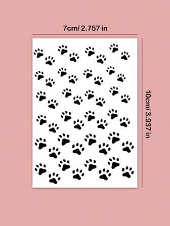 1 Piece Washable Waterproof Sweatproof Non-Reflective Temporary Tattoo With Cute Paw Print Design, Suitable For People For Everyday Use