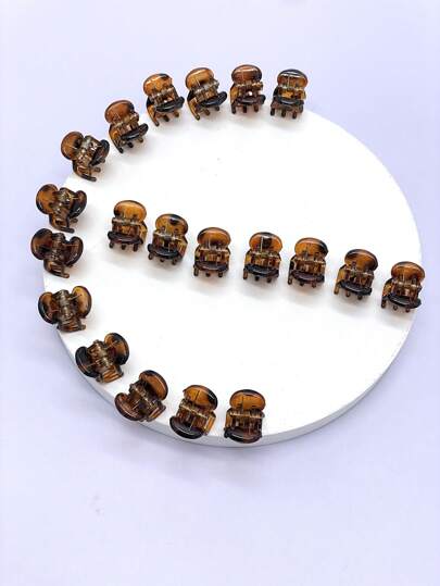 10pcs/20pcs/50pcs Brown Mini Hair Clips, Suitable For Women Hairstyle Decoration Like Buns, Bangs Clips With Strong Grip, Multi-Function Hair Claws Claw Clips Hair Jaw Clip Hair Clamps Hair Clutch Hair Catcher Clip, Casual Fall Winter Hair Accessories For Women For Vacation Outfits Woman