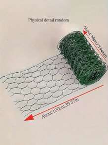 2 Rolls Green Hexagon Woven Wire Mesh, Vegetable Garden Flower Pot Green Plant Animals Isolation Fence, Lightweight Woven Hexagonal Iron Wire Fence, Indoor Outdoor Portable Mobile Isolation Net, Flower Wall Decor Photo Decor Plant Climbing Net