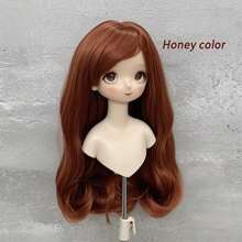 1pc BJD Doll Wig, MJD Doll Wig, SD Doll Wig 3/4/6 Inch Bangs Soft High-Temp Fiber Hair Blank For DIY Cotton Doll Making, Realistic Fantasy 60cm Wig With Inside-Curled Bangs