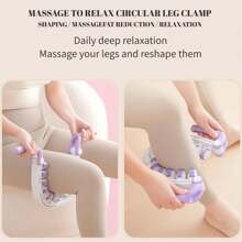 Handheld Fitness Ring Leg Clamping Roller Massager Thin Leg Artifact Calf Meridian Dredging Tendon Rolling Rod