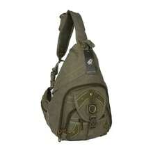 Kvn Unisex 1-Strap Reinforced Canvas Crossbody Backpack - màu xanh lá - Xem 1