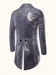 男士时尚亮片拼布西装外套