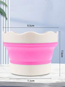 1 pezzo Porta-pennelli multicolore, tazza pieghevole mini in silicone per lavare i pennelli ad acquerello, secchiello portatile per la pulizia dell'arte, perfetto per la pittura, il disegno e la creazione artistica, strumento essenziale per artisti, accessorio artistico vivace, supporto per pennelli in silicone durevole, bottiglia spray mini pieghevole in silicone per un uso versatile come portapenne, articoli per il ritorno a scuola, forniture scolastiche