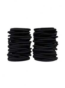 200/100/50/30/20 Pieces Black Hair Ties For Thick And Curly Hair Ponytail Holders Hair Elastic Suitable For Daily Life Hair, Tie Hair, Christmas Make-Up, Bride Make-Up, Outdoor Hair, Shower And Elastic Band Hair Rubber Bands Hair Rope ,Party ,Home,Skincare Accessories