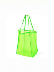 1pc Girls Sheer Mesh Shoulder Bag Large Capacity Commuter Tote Bag For Beach Bag Daily Use - A - View 7