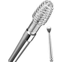Productos muy vendidos Eliminador de cera del oído, herramienta de limpieza del oído, limpiador de cera del oído en espiral de acero inoxidable 360° , kit de eliminación de cerumen plateado - Plateado - Ver 2