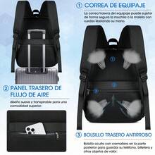 Mochila para Camara Fotografica, Bolsa Mochila Profesional para Camara, Mochila Impermeable para Portátil de 15.6 pulgadas con Divisores Desmontables y Cubierta para la lluvia - Negro - Ver 6