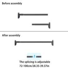 Adjustable Tension Rod - Made Of Stainless Steel With Plastic End Caps, Easy Installation Without Drilling, Suitable For Shower Curtains, Curtains, Closets, Balcony Drying - Available In Silver, Black, White And Grey Room Decor Bathroom Accessories Back To School