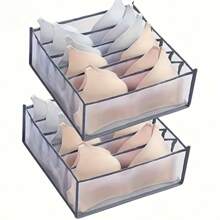 1pc 6-Grid Large Capacity Multi-Function Underwear Storage Box