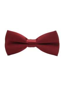 Corbatín sólido de doble capa con estilo para hombre, perfecto para novio, boda, fiesta, cóctel, banquete, atuendo de negocios y vestimenta formal (Negro) Navidad informal