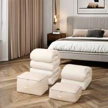 拉链压缩袋羽绒被收纳袋家用衣物被子毛毯棉被压缩整理袋旅行学校行李箱袋 - 彩色 - 查看 10