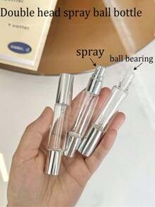 10ml Perfume Spray Bottle With Roller Dual-Use Essential Oil Bottle - Roll-On And Spray Transparent Glass Bottles Refillable Spray Bottle Portable Cosmetic Bottle Multi-Purpose Portable Fragrance Vial Perfume Sample Dispenser Bottles For Perfume And Skincare - Refillable And Travel-Friendly Travel Essential Accessories For Outdoor Office Back To School