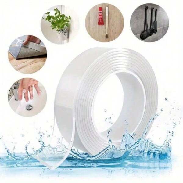 1 Roll, Nano Non-Marking Double-Sided Tape - High-Strength Transparent Acrylic Tape, Removable And Reusable, Universal Sticker For Home And Office