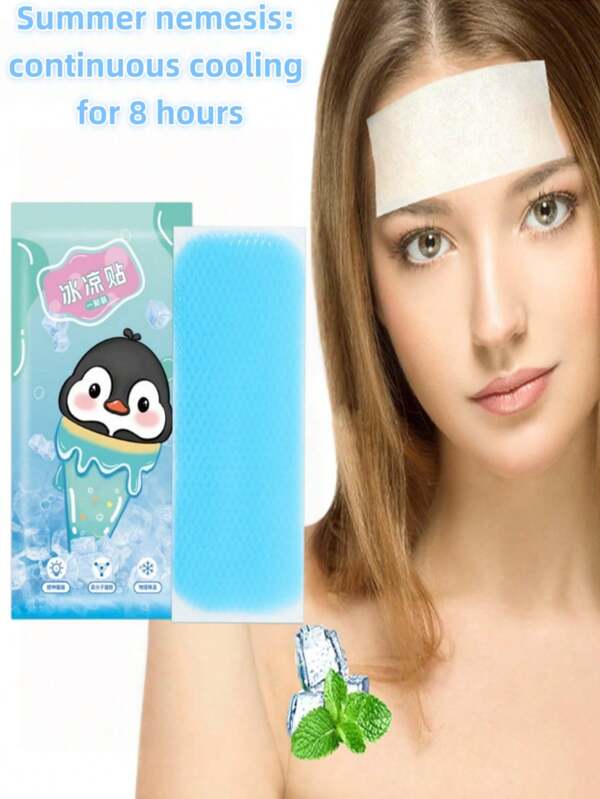 Ice Cooling Sticker Summer Cool Cooling Paste 8 Hours Of Continuous Cooling Summer Ice Compress Cool To Prevent Heatstroke [This Product Should Not Be Consumed For External Use]
