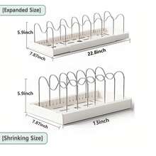 Pots And Pans Organizer Under Cabinet, Adjustable Pot Lids Holder Rack,  Expandable Bakeware And Cutting Board Organizers, Cookie Sheet Baking Pan, Tray Organizer For Kitchen Storage