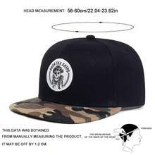 1pc Men's Down Wich Che Ship Rebel Without Crew Snapback Hat With Embroidered Letter Skeleton Design, Fashion Street Hip Hop Cap For Outdoor Leisure, Spring & Autumn Travel, Beach Holiday - Multicolor - View 2