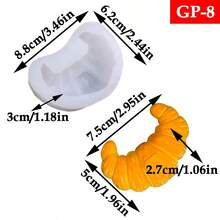 1 Khuôn nến silicon hình bánh/thực tế dùng để làm nến thủ công DIY, sáp tan chảy, xà phòng, thạch cao, đồ trang trí thủ công bằng nhựa, trang trí nhà cửa - trắng - Xem 12