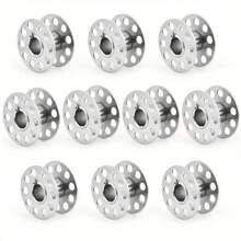 7-21 peças/Carretéis de Metal Vazios Carretéis de Aço Inoxidável para Máquina de Costura Doméstica, Acessórios de Costura