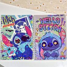 1pc, Cartoon Notepad, Glitter Coil Book, Cartoon Notebook, Books, Notebook, Desk Accessories, Office Supplies, School Supplies, Homework Book, Glitter Notebook, Diary, Handbook, Notepad, Birthday Gift School Supplies, Back To School