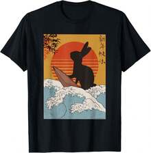 Camiseta divertida del Zodíaco Chino Año Nuevo Lunar del Conejo - Negro - Ver 1