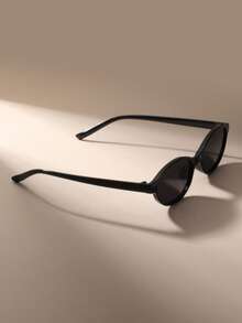 1 副女士塑料镜框猫眼椭圆性感时尚眼镜，适合露营、音乐节、音乐会，学院风，适合返校季方形 - 灰色 - 查看 9