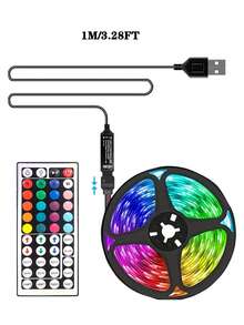 1pc 44-Key Remote Control LED Strip Light, Suitable For Bedroom, Living Room, Home Decor, Party Lighting, Adjustable Color & Mode Christmas Decorations Home Christmas Gifts Christmas Decor