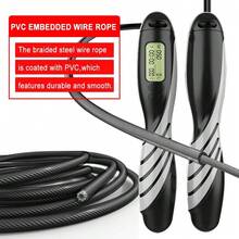 Jump Rope, LCD Digital Counting Skipping Ropes, Adjustable Weight Calories Time Setting With Sound Reminder Jump Ropes For Men, Women AndKeeping Fit, Workout And Weight Loss