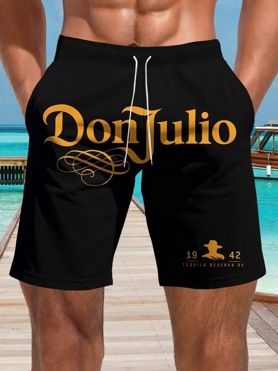 Quần short đi biển mùa hè in họa tiết Hawaii 3D cho nam nhanh khô, có dây rút ở eo, hoàn hảo cho các hoạt động ngoài trời - Nhiều màu - Xem 1