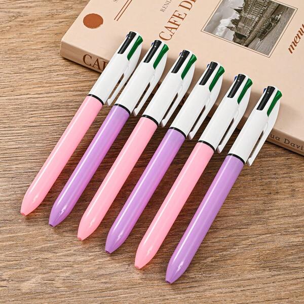 Stylos bille multicolores, pointe de 1,0 mm, stylos infirmiers rétractables mignons 4-en-1, 4 couleurs en 1, convient pour l'école, les étudiants, les notes des infirmières, les tableaux blancs, les fournitures de bureau, la rentrée scolaire