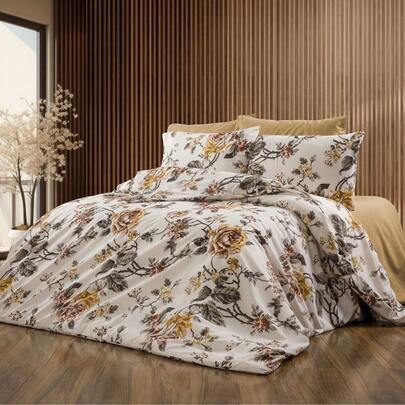 MADE IN TURKEY – Cotton Blend Duvet Cover Set – 70% Cotton 30% Polyester – Single, Double And King Size Options – Includes Duvet Cover, Sheet And Pillowcase – Soft, Breathable & Durable Bedding Set Single Size: 160x220 Cm Duvet Cover, 160x240 Cm Sheet, 1 Pillowcase (50x70 Cm)  Double Size: 180x220 Cm Duvet Cover, 220x240 Cm Sheet, 2 Pillowcases (50x70 Cm)  King Size (Battal): 200x220 Cm Duvet Cover, 220x240 Cm Sheet, 2 Pillowcases (50x70 Cm)