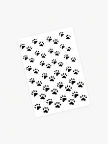 1pc Washable, Waterproof, Sweat-Proof, Non-Reflective Temporary Tattoo Sticker With Cute Dog Paw Print Design, Minimalist Pet Paw Print Pattern, Suitable For Fashionable Daily Use