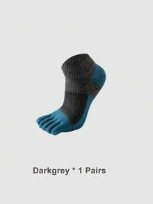 1/4 Pairs Men's Low Cut Toe Socks, No Show Toes Splitting Sports Socks, Suitable For Daily Or Sports Use, Fall - Multicolor - View 11